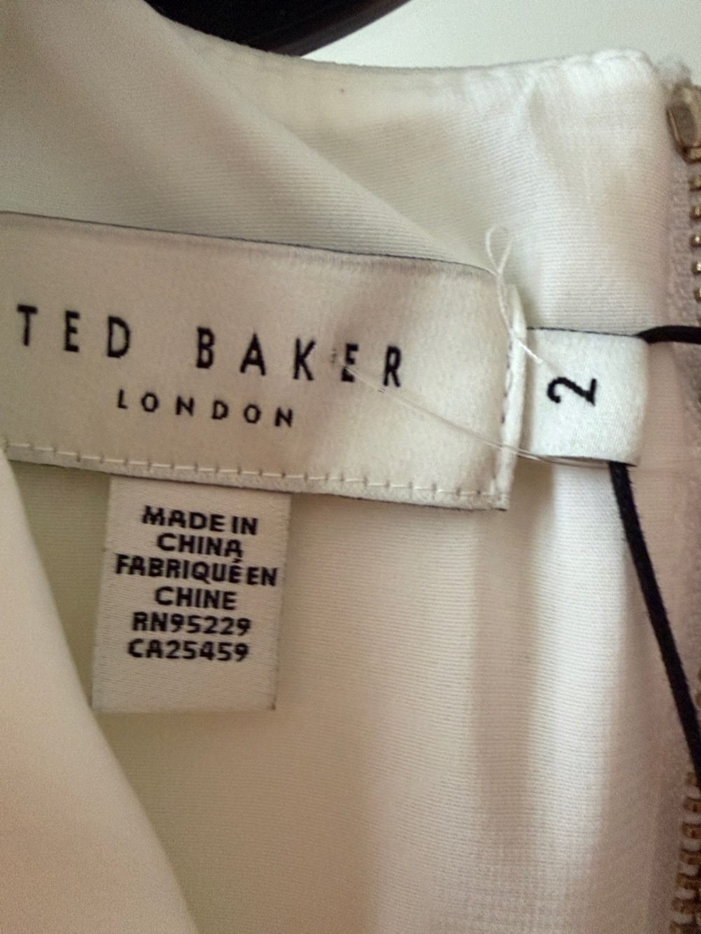 NWT: Ted Baker White Sleeveless Sheath Dress - Picture 4 of 6